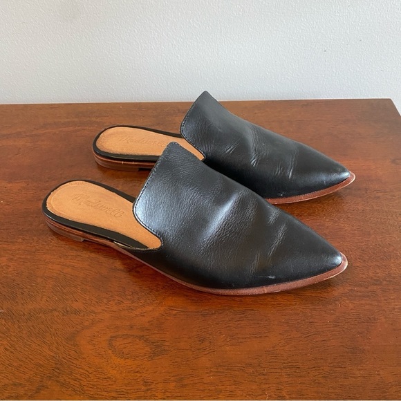 Madewell Black Leather Mules – Women’s Size 7 - Picture 2 of 7